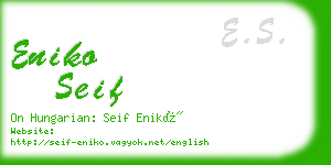 eniko seif business card